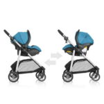 Evenflo Omni Plus Modular Travel System with LiteMax Sport Rear-Facing Infant Car Seat (Brizo Pink), Girl