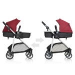 Evenflo Omni Plus Modular Travel System with LiteMax Sport Rear-Facing Infant Car Seat (Brizo Pink), Girl