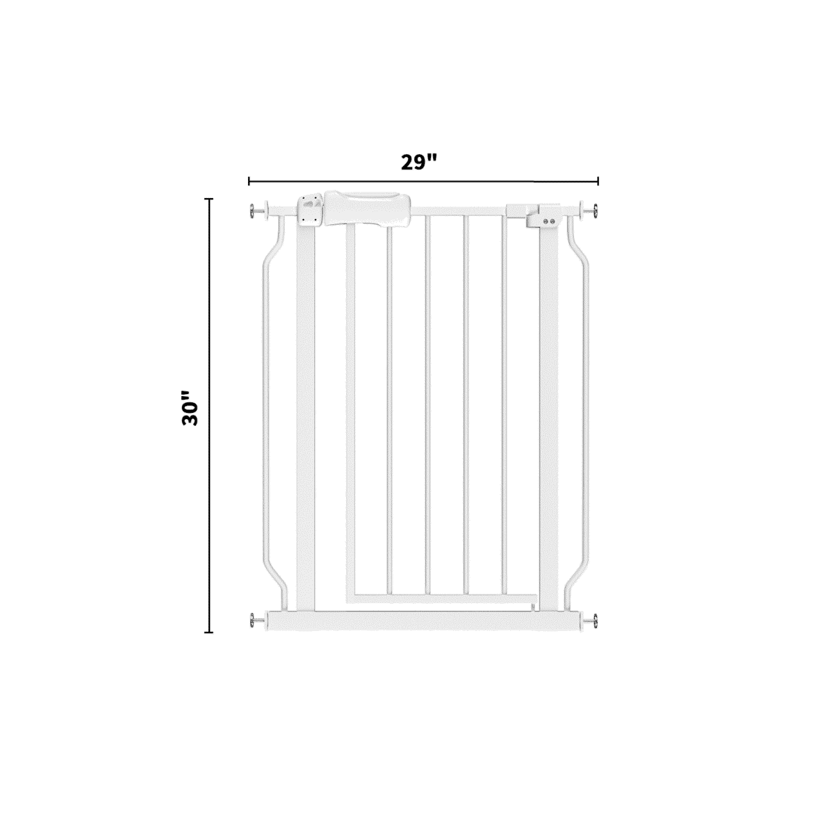 Fairy Baby 23.9-28.9" Narrow Baby Safety Gate for Doorway Black Metal Gate