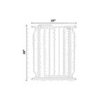Fairy Baby 23.9-28.9" Narrow Baby Safety Gate for Doorway Black Metal Gate