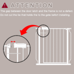 Fairy Baby 23.9-28.9" Narrow Baby Safety Gate for Doorway Black Metal Gate