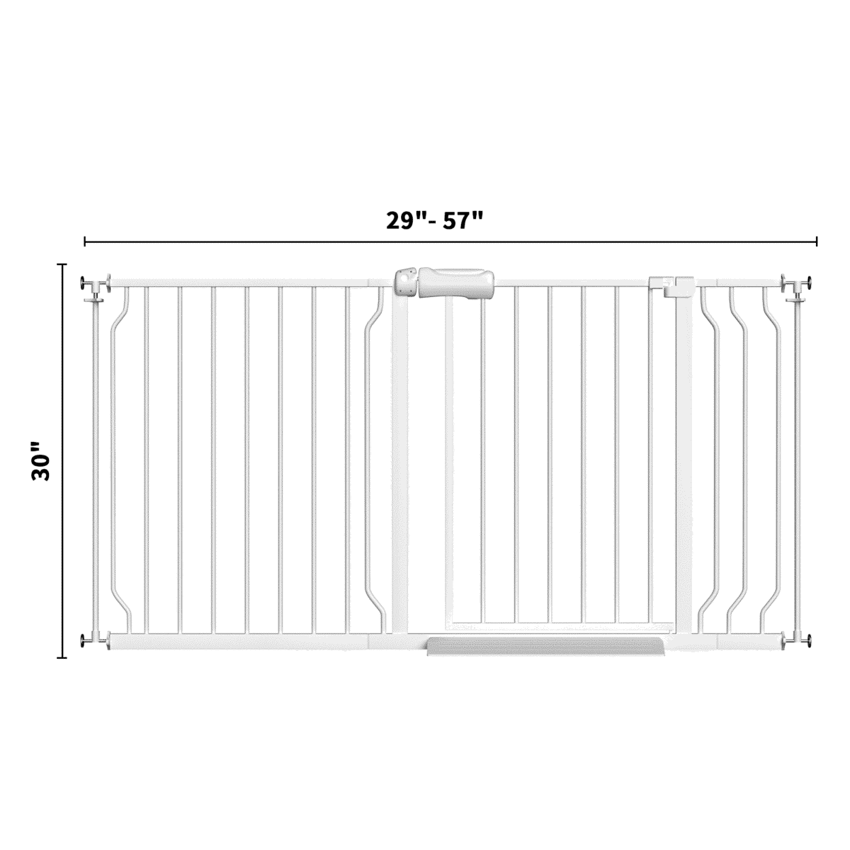 Fairy Baby 47.9-56.9" Extra Wide Baby Safety Gate Walk Thru White Metal Gate