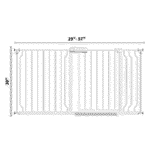 Fairy Baby 47.9-56.9" Extra Wide Baby Safety Gate Walk Thru White Metal Gate