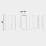 Fairy Baby 65.9-75.9" Extra Wide Baby Safety Gate Walk Thru White Metal Gate