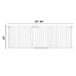 Fairy Baby 75.9-84.9" Extra Wide Baby Safety Gate Walk Thru White Metal Gate