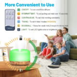 Fimilo 500ml Aroma Diffuser with 6*10ml Essential Oil with Remote Control for Large Room Home Office Car, Aromatherapy Fragrant Oil Air Humidifier Vaporizer for Gift