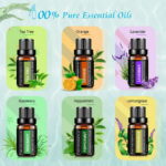 Fimilo 500ml Aroma Diffuser with 6*10ml Essential Oil with Remote Control for Large Room Home Office Car, Aromatherapy Fragrant Oil Air Humidifier Vaporizer for Gift