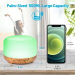 Fimilo 500ml Aroma Diffuser with 6*10ml Essential Oil with Remote Control for Large Room Home Office Car, Aromatherapy Fragrant Oil Air Humidifier Vaporizer for Gift