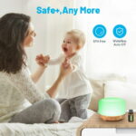Fimilo 500ml Aroma Diffuser with 6*10ml Essential Oil with Remote Control for Large Room Home Office Car, Aromatherapy Fragrant Oil Air Humidifier Vaporizer for Gift
