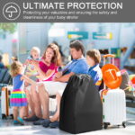 Fixdono Car Seat Travel Bag, Gate Check Bag Foldable Carseat Cover, Black, 1 Pack