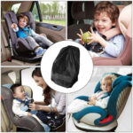 Fixdono Car Seat Travel Bag, Gate Check Bag Foldable Carseat Cover, Black, 1 Pack