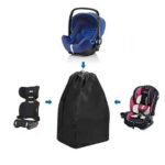 Fixdono Car Seat Travel Bag, Gate Check Bag Foldable Carseat Cover, Black, 1 Pack
