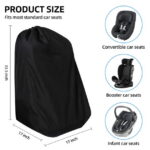 Fixdono Car Seat Travel Bag, Gate Check Bag Foldable Carseat Cover, Black, 1 Pack