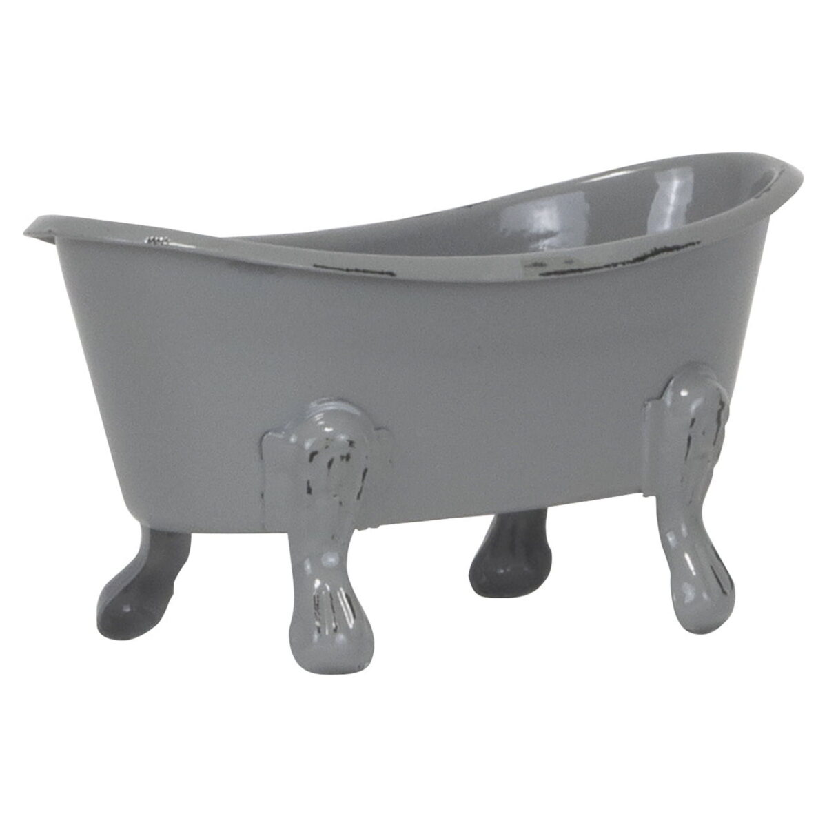 Foreside Home & Garden Mini Bathtub Soap Dish, Gray FETD07311