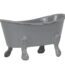 Foreside Home & Garden Mini Bathtub Soap Dish, Gray FETD07311