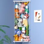 FOUKUS Corner Stuffed Animal Storage Toy Organizer: Kids Room Stuffed Animal Holder Length Adjustable Plushie Toys Shelf - Large Corner Plush Toys Storage for Nursery Playroom...