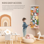 FOUKUS Corner Stuffed Animal Storage Toy Organizer: Kids Room Stuffed Animal Holder Length Adjustable Toys Shelf - Large Corner Plush Toys Storage for Nursery Playroom Bedroom -...