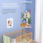 FOUKUS Corner Stuffed Animal Storage Toy Organizer: Kids Room Stuffed Animal Holder Length Adjustable Plushie Toys Shelf - Large Corner Plush Toys Storage for Nursery Playroom...