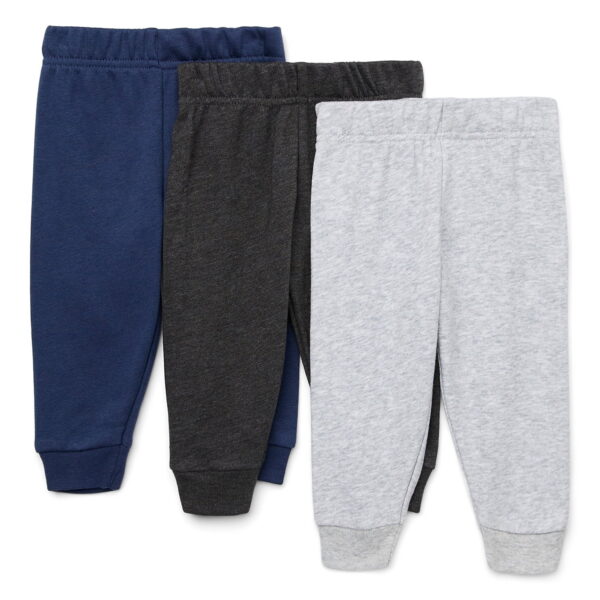 Garanimals Baby Boy French Terry Joggers Multipack, 3-Pack, Sizes 0-24 Months