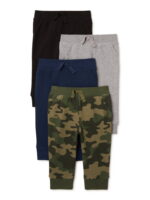 Garanimals Baby Boy Jogger Multipack, 4-Pack, Sizes 0-24 Months