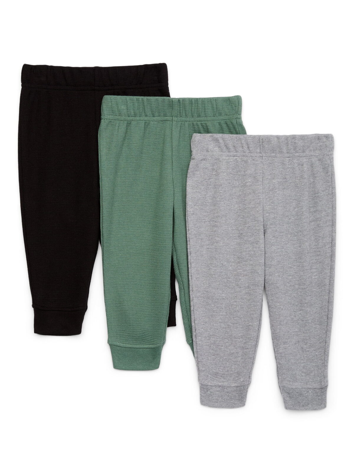 Garanimals Baby Boy Thermal Joggers Multipack, 3-Pack, Sizes 0-24 Months