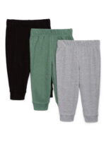 Garanimals Baby Boy Thermal Joggers Multipack, 3-Pack, Sizes 0-24 Months