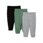 Garanimals Baby Boy Thermal Joggers Multipack, 3-Pack, Sizes 0-24 Months