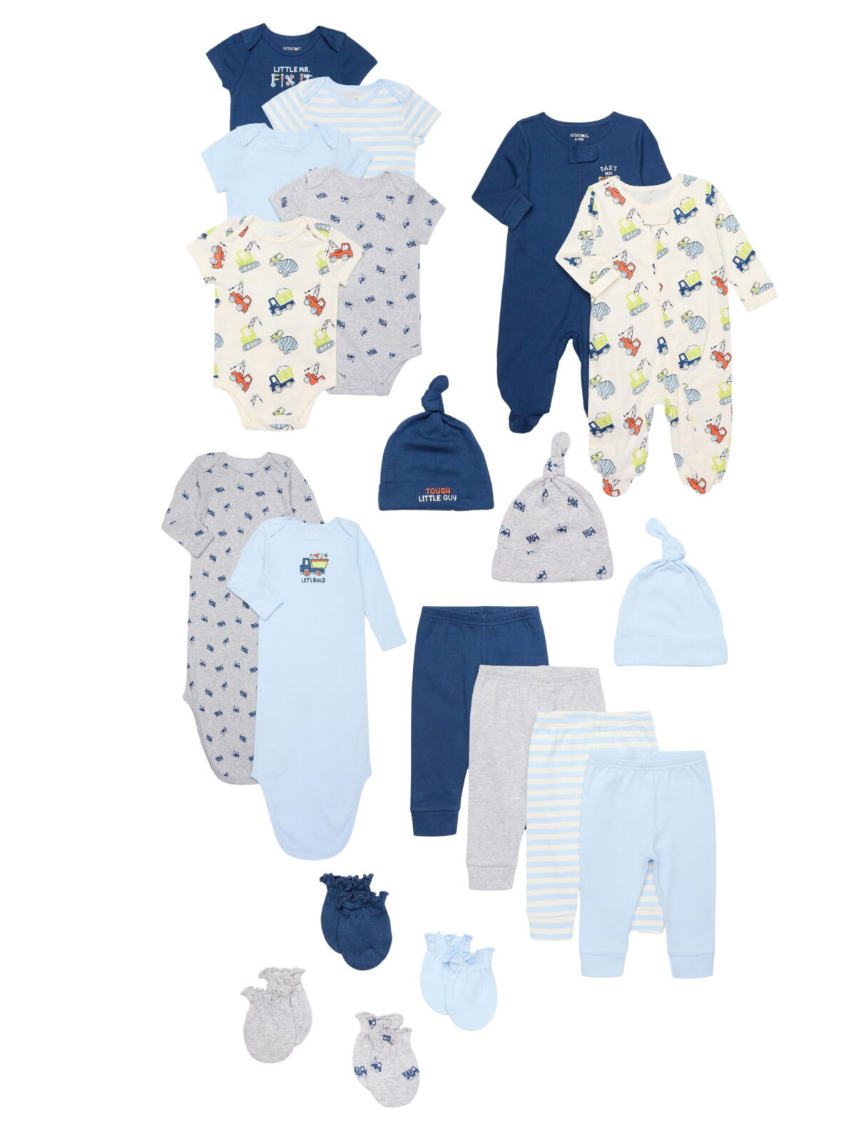 Garanimals Newborn Baby Boy Layette Shower Gift Set, 20-Piece, Newborn-6/9 Months