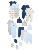 Garanimals Newborn Baby Boy Layette Shower Gift Set, 20-Piece, Newborn-6/9 Months