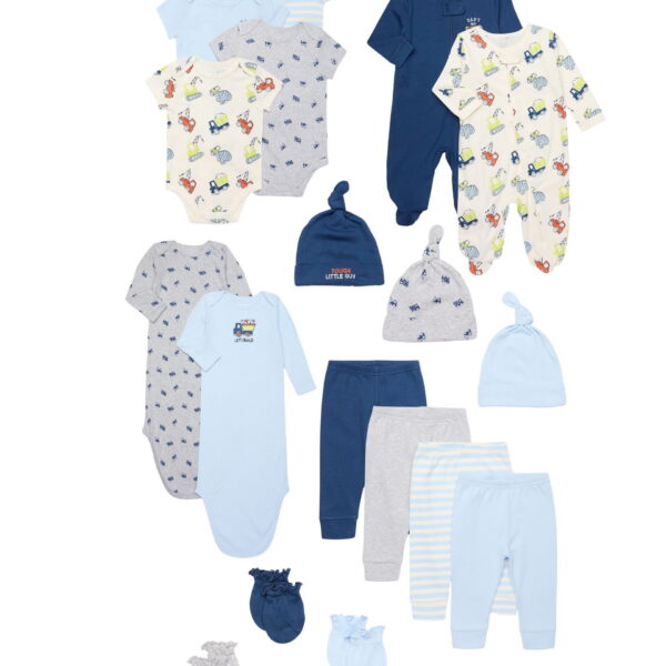 Garanimals Newborn Baby Boy Layette Shower Gift Set, 20-Piece, Newborn-6/9 Months