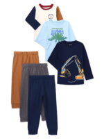 Garanimals Toddler Boy Mix and Match 6-Piece Outfits Kid-Pack, Sizes 18M-5T