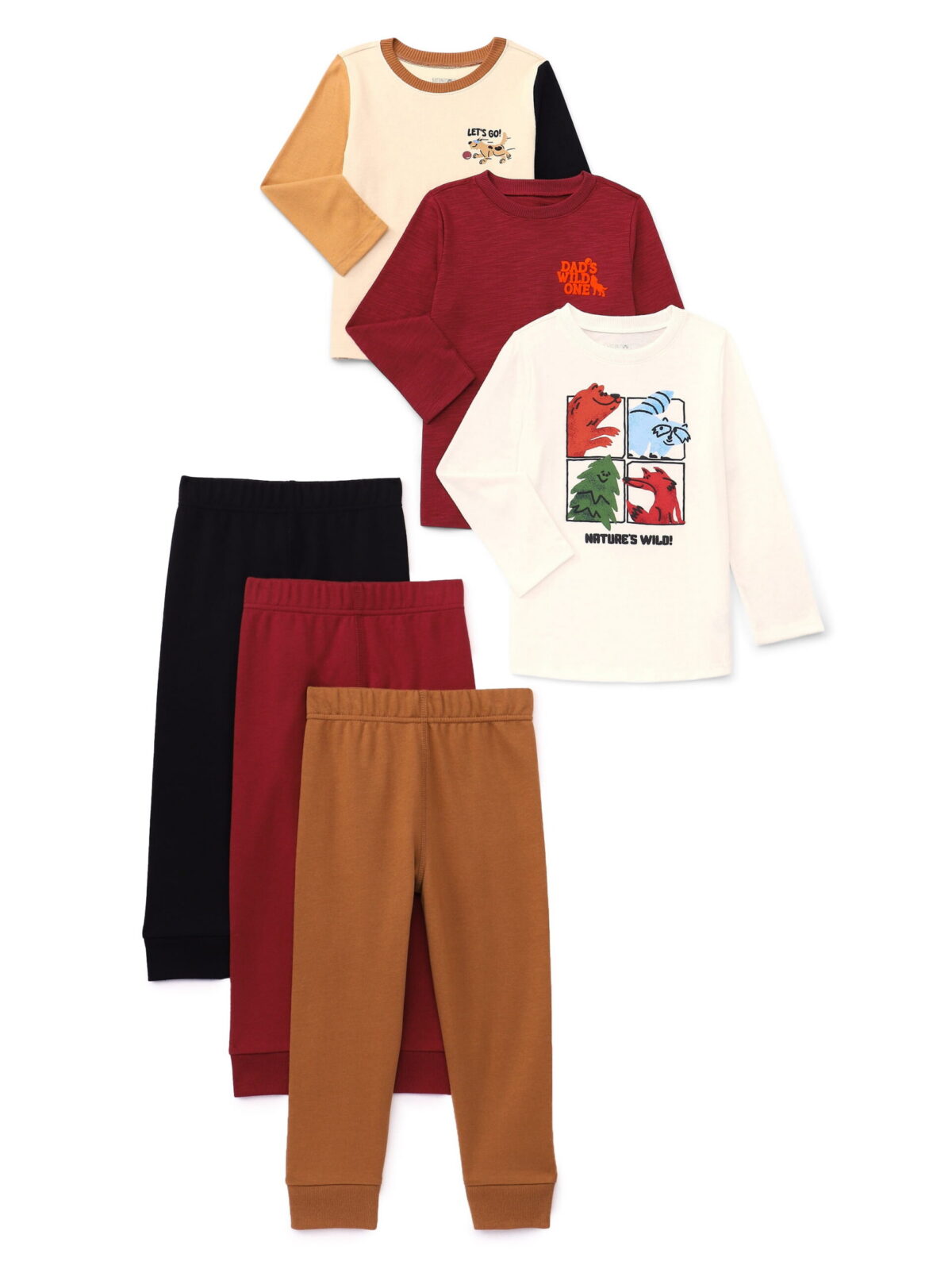 Garanimals Toddler Boy Mix and Match 6-Piece Outfits Kid-Pack, Sizes 18M-5T