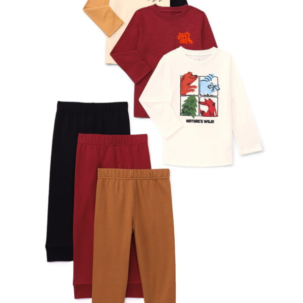 Garanimals Toddler Boy Mix and Match 6-Piece Outfits Kid-Pack, Sizes 18M-5T