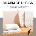 gastropod 2 Pcs Soap Holder, Durable Soap Dish with Non-Slip Design, Easy-Clean Soap Saver for Bathroom Use
