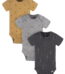 Gerber Baby Boy Casual Cotton Short Sleeve Bodysuits, 3-Pack, Sizes Preemie - 12 Months