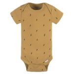 Gerber Baby Boy Casual Cotton Short Sleeve Bodysuits, 3-Pack, Sizes Preemie - 12 Months