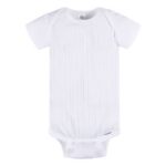 Gerber Baby Neutral 3-Pack White Short Sleeve Bodysuits, Sizes Preemie - 24 Months