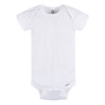 Gerber Baby Neutral 3-Pack White Short Sleeve Bodysuits, Sizes Preemie - 24 Months
