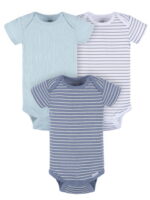 Gerber Baby Neutral Short Sleeve Bodysuits, 3-Pack, Sizes Newborn - 24 Months