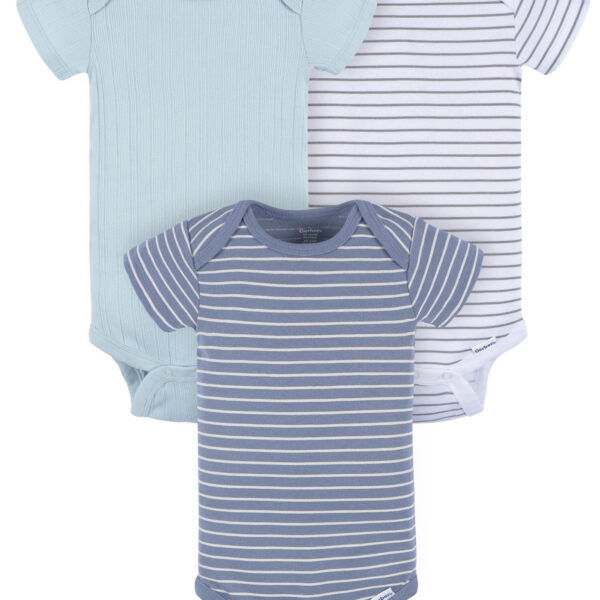 Gerber Baby Neutral Short Sleeve Bodysuits, 3-Pack, Sizes Newborn - 24 Months