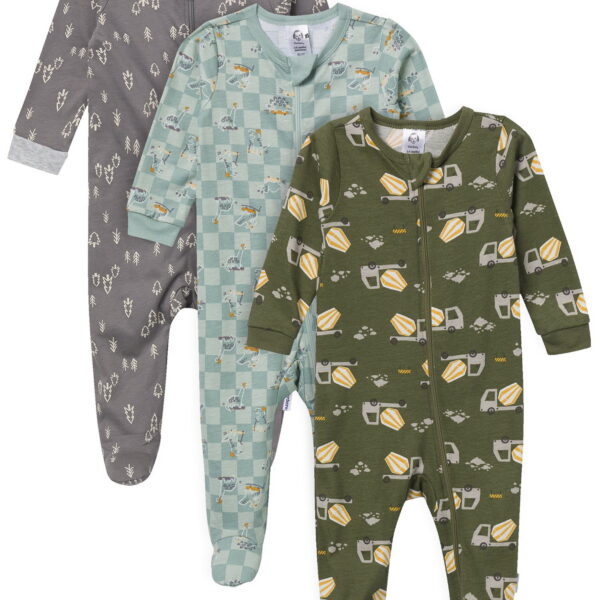 Gerber Gender Neutral Sleep ´N Play Footed Pajama, 3-Pack, Sizes Newborn - 6/9 Months