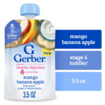 Gerber Toddler Food, Mango Banana Apple, Fruit Puree, Yogurt & Whole Grains Pouches 3.5 oz