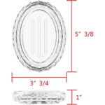 Glass Soap Dish, Glass Soap Sponge Dish Holder Case Soap Tray for Kitchen & Bath, Clear Shower Soap Holder Accessories for Bathroom (Ellipse)