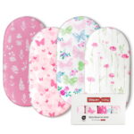 Gllquen Baby Bassinet Sheets 4 Pack Baby Needs for Newborn Infant Boy Nursery, Butterflies