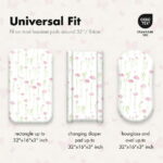 Gllquen Baby Bassinet Sheets 4 Pack Baby Needs for Newborn Infant Boy Nursery, Butterflies