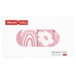 Gllquen Baby Bassinet Sheets Set 4 Pack, for Newborn Baby Girls 32"X16", Pink Heart