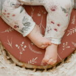 Gllquen Baby Fitted Bassinet Sheets Set 4 Pack for Newborn Baby Girls 32 in x 16 in, Red Floral