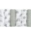 Gllquen Baby Muslin Organic Cotton Swaddle Blankets 6-Pack for Newborn Infant Boys Girls 27 x 27", Grey Star