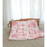 Gllquen Baby Muslin Swaddle 6-Pack Swaddle Wrap Receiving Breathable Cotton Blankets for Newborn Infant Girls 27x27", Pink Floral