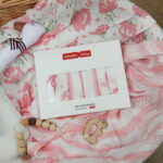 Gllquen Baby Muslin Swaddle 6-Pack Swaddle Wrap Receiving Breathable Cotton Blankets for Newborn Infant Girls 27x27", Pink Floral